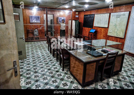 Hanoi, Vietnam - 30. August: Bunker von General Vo Nguyen Giap im Thang Long Zitadelle am 30. August, 2018 in Hanoi, Vietnam. Stockfoto