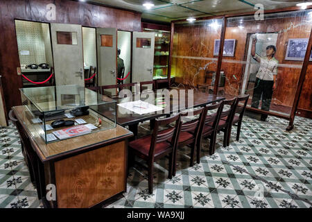 Hanoi, Vietnam - 30. August: Bunker von General Vo Nguyen Giap im Thang Long Zitadelle am 30. August, 2018 in Hanoi, Vietnam. Stockfoto