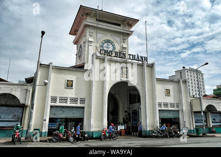 Ho Chi Minh, Vietnam - 7. August: Cho Ben Thanh oder Ben Thanh Markt, am 7. August 2018 in Ho Chi Minh City, Vietnam. Stockfoto