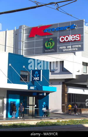 ANZ Bank mit Retail Zeichen bei Australia Fair Shopping Centre eine der Regionen der größte in Southport Queensland Australien Stockfoto