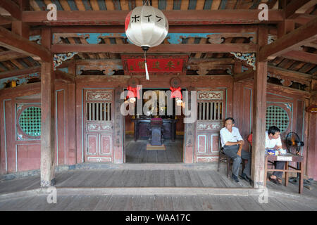 Hoi An, Vietnam - 17. August: Innenraum des japanischen Brücke am 17. August 2018 in Hoi An, Vietnam. Stockfoto