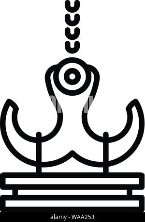 Der Hafenkran Symbol, outline Style Stock Vektor