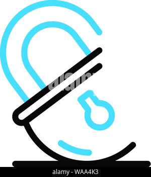 Suche Vorhängeschlosssymbol, outline Style Stock Vektor