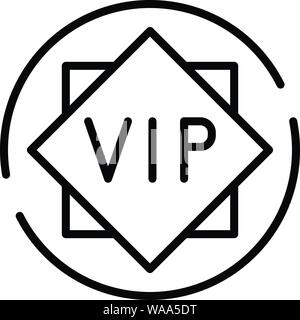 VIP-zeichen Symbol, outline Style Stock Vektor