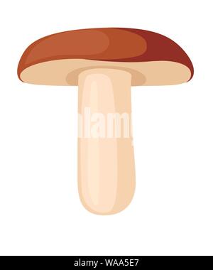Pflanzliche Buchstaben T Pilz Stil Cartoon Gemüse design Flachbild Vector Illustration auf weißem Hintergrund Stock Vektor