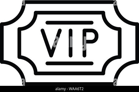 VIP-label Symbol, outline Style Stock Vektor