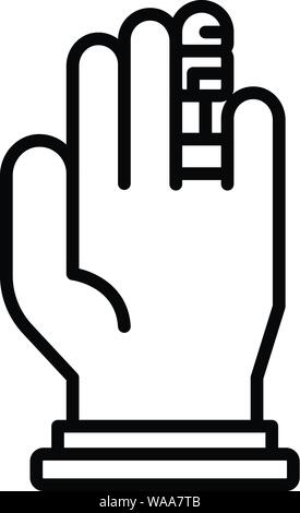 Mechanische finger Symbol, outline Style Stock Vektor