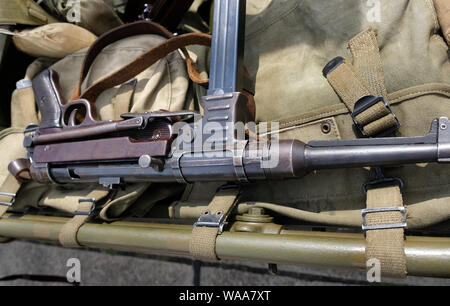 MP40. Deutsche zweite Weltkrieg 9-mm-Pistole. Stockfoto