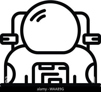 Raumanzug mit Knapsack Symbol, outline Style Stock Vektor