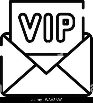 VIP-Einladung Symbol, outline Style Stock Vektor