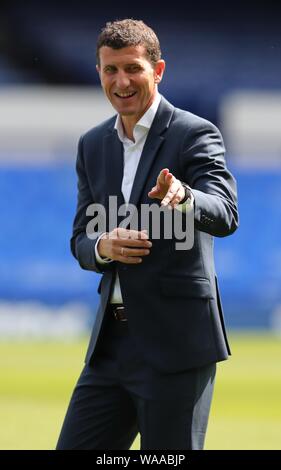 JAVIA GRACIA FC WATFORD MANAGER FC Everton V FC Watford, Premier League Goodison Park, Everton, ENGLAND, 17. August 2019 GBD 14800 streng redaktionelle Verwendung. Wenn der Spieler/Spieler in diesem Bild dargestellt ist/Spielen für einen englischen Club oder das England National Team. Dann ist dieses Bild darf nur für redaktionelle Zwecke verwendet werden. Keine kommerzielle Nutzung. Folgende Verwendungen sind auch dann eingeschränkt, wenn in einem redaktionellen Kontext: Verwendung in Verbindung mit oder als Teil eines nicht autorisierten Audio-, Video-, Daten-, Spielpläne, Verein/liga Logos, Wetten, Spiele oder eine "Live"-Diensten. Auch eingeschränkt Stockfoto