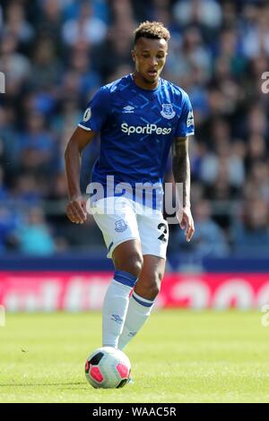 JEAN - PHILIPPE GBAMIN FC Everton FC Everton V FC Watford, Premier League Goodison Park, Everton, ENGLAND, 17. August 2019 GBD 14838 streng redaktionelle Verwendung. Wenn der Spieler/Spieler in diesem Bild dargestellt ist/Spielen für einen englischen Club oder das England National Team. Dann ist dieses Bild darf nur für redaktionelle Zwecke verwendet werden. Keine kommerzielle Nutzung. Folgende Verwendungen sind auch dann eingeschränkt, wenn in einem redaktionellen Kontext: Verwendung in Verbindung mit oder als Teil eines nicht autorisierten Audio-, Video-, Daten-, Spielpläne, Verein/liga Logos, Wetten, Spiele oder eine "Live"-Diensten. Auch eingeschränkt Stockfoto