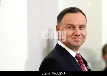 April 16, 2019 Warschau, Polen. Im Bild: Präsident von Polen Andrzej Duda Stockfoto