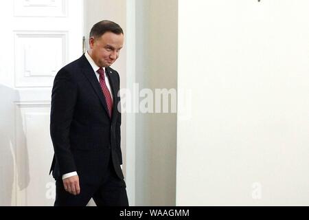 April 16, 2019 Warschau, Polen. Im Bild: Präsident von Polen Andrzej Duda Stockfoto