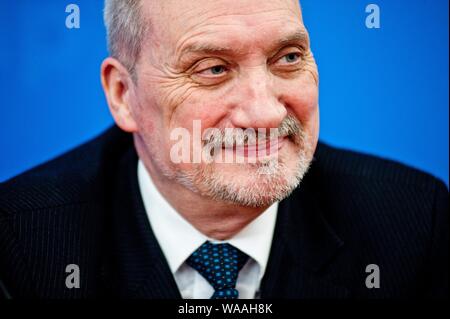 Antoni Macierewicz - ehemaliger Minister für Nationale Verteidigung für Polen Stockfoto