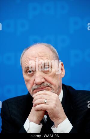 Antoni Macierewicz - ehemaliger Minister für Nationale Verteidigung für Polen Stockfoto