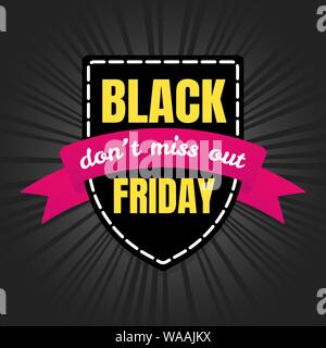 Schwarzer Freitag Verkauf inspiration Poster, Banner oder Flyer Vector Illustration auf dunklem Hintergrund. Stock Vektor