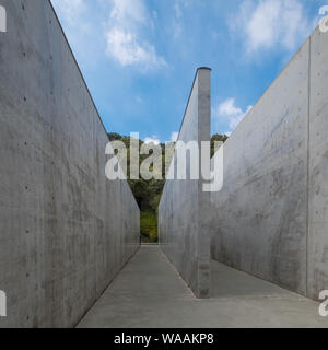 Eintritt zum Lee Ufan Museum, Naoshima, Japan Stockfoto