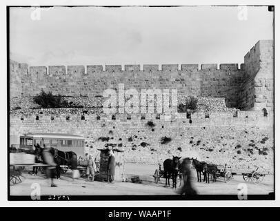 In der Nähe der Zitadelle Stadtmauer [Jerusalem] Stockfoto