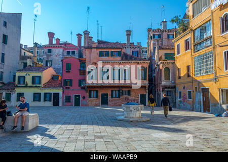 Venedig, Italien - 30.September 2018: Campo della Maddalena in Venedig, Italien Stockfoto