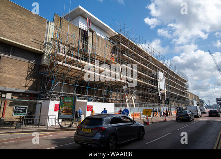 Die Bauarbeiten am Broadmarsh Einkaufszentrum im Stadtzentrum von Nottingham, Nottinghamshire England Großbritannien Stockfoto