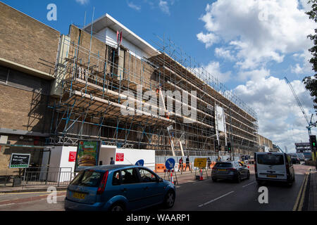 Die Bauarbeiten am Broadmarsh Einkaufszentrum im Stadtzentrum von Nottingham, Nottinghamshire England Großbritannien Stockfoto