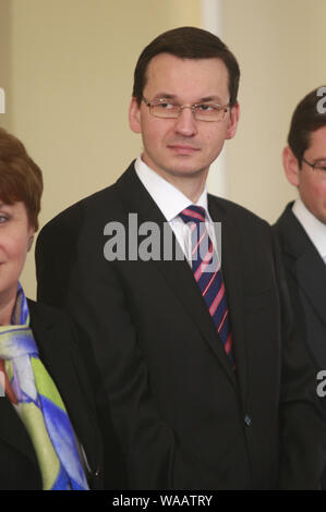 9.03.2010 Warschau, Polen. Im Bild: Mateusz Morawiecki Stockfoto