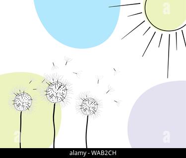 Sommerzeit-Doodle-Karte. 10 EPS-Vektor-Illustration ohne Transparenz. Stock Vektor