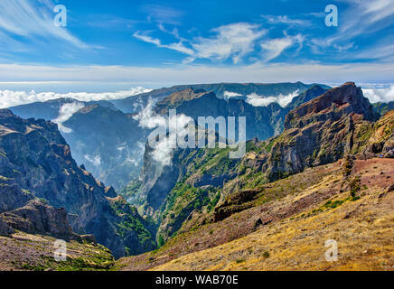 Blick vom Pico Do Arieiro, Funchal, Madeira Stockfoto