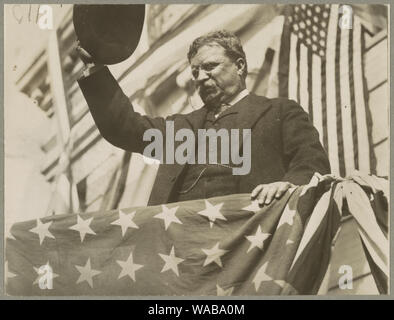 Colonel Roosevelt auf seiner Tour durch New Jersey, bevor der Konvent Stockfoto