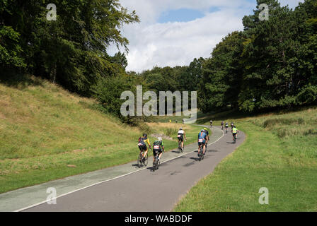 Radfahrer im Phoenix Park, Dublin, Irland. Stockfoto