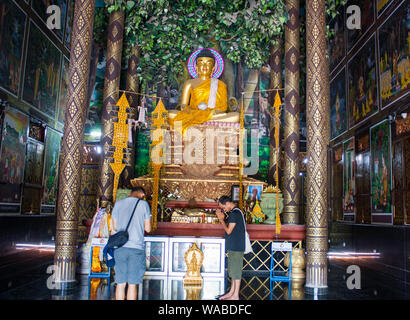 Innenräume des Klosters in Lumbini, Nepal. Stockfoto