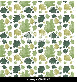 Nahtlose Hintergrund Design mit grünen Blättern Abbildung Stock Vektor