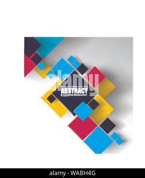 Vektor-Hintergrund. Abbildung der abstrakten Struktur mit Quadraten. Musterentwurf für Banner, Poster, Flyer, Cover, Broschüre. Stock Vektor