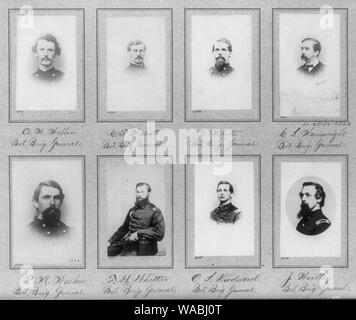 Composite von 7 Büsten und 1 halbe Länge Fotos von Brig. Generäle A.W. Webber, C.F. Walcott, D. Weiß, C. Wainwright, T.M. Walker, F.H. Whittier, O. Woodward, J. Woolley Stockfoto