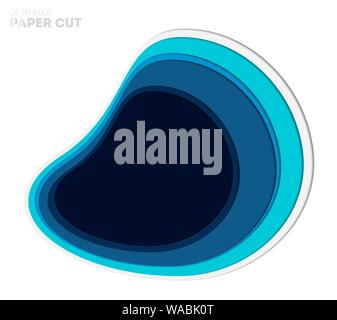 3D abstrakt blau Hintergrund mit tiefen Papier schneiden Formen. Modern. Vektor Design Layout für geschäftliche Präsentationen, Flyer, Plakaten und Einladungen Stock Vektor