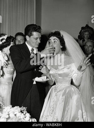 Elizabeth Taylor's Hochzeit zu Conrad Hilton, Mai 9, 1950 Datei Referenz #33848-215 THA Stockfoto