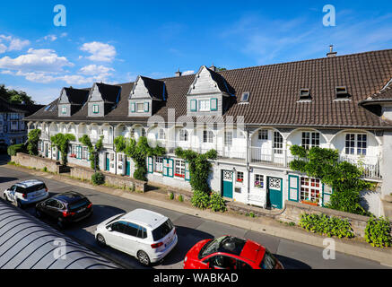 Essen, Ruhrgebiet, Nordrhein-Westfalen, Deutschland - Margarethenhoehe Siedlung ist der erste deutsche Gartenstadt, die 115 Hektar große Siedlung angesehen Stockfoto