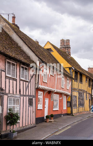 Die malerischen mittelalterlichen Dorf Lavenham, Suffolk, England, Großbritannien Stockfoto