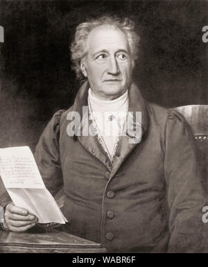 Johann Wolfgang von Goethe, 1749-1832, ein deutscher Dichter, Johann Wolfgang von Goethe, 1749-1832, Ein Deutscher Dichter Stockfoto