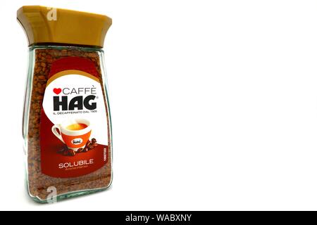HAG/Jar. Die HAG ist eine Marke von Jacobs Douwe Egberts. Stockfoto