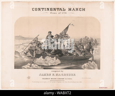 Continental März - Söhne von 1776 - komponiert von James E. Magruder/lith. von A. Hoen & Co. Balto. Stockfoto