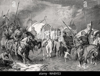 Teutonic trek, Migration, 1. Jahrhundert Stockfoto