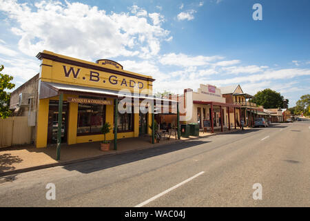 CHILTERN, Australien - 3. April 2017: Die malerische Goldgräberstadt der Chiltern in der Viktorianischen High Country in Australien. Stockfoto