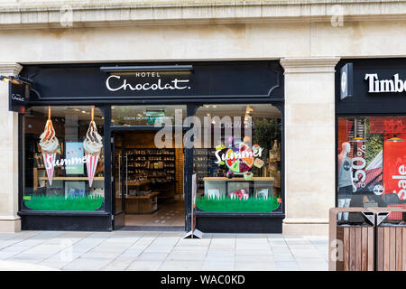 Hotel Chocolat store - Luxus Schokolade, SouthGate Einkaufszentrum, Badewanne, Großbritannien Stockfoto