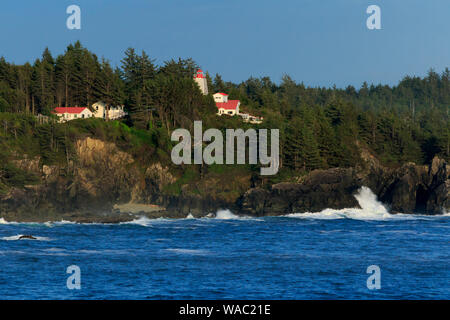 Cape Beale Leuchtturm, Port Alberni, Vancouver Island, British Columbia, Kanada Stockfoto