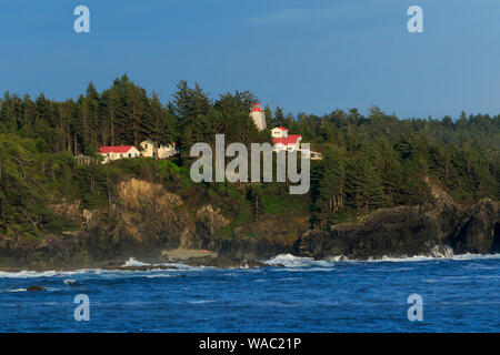 Cape Beale Leuchtturm, Port Alberni, Vancouver Island, British Columbia, Kanada Stockfoto