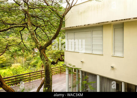 Südlich der Brasilianischen Mittelschicht Haus. Forianopolis Santa Catarina, Brasilien. Stockfoto