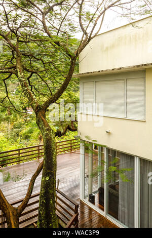 Südlich der Brasilianischen Mittelschicht Haus. Forianopolis Santa Catarina, Brasilien. Stockfoto