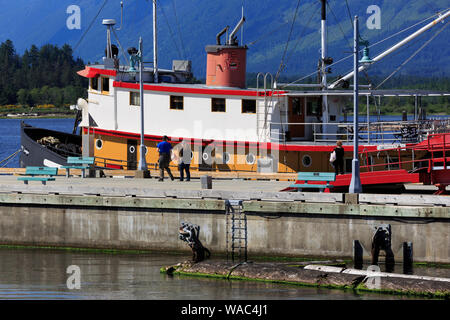 MV Songhee Tugboat, Port Alberni, Vancouver Island, British Columbia, Kanada Stockfoto